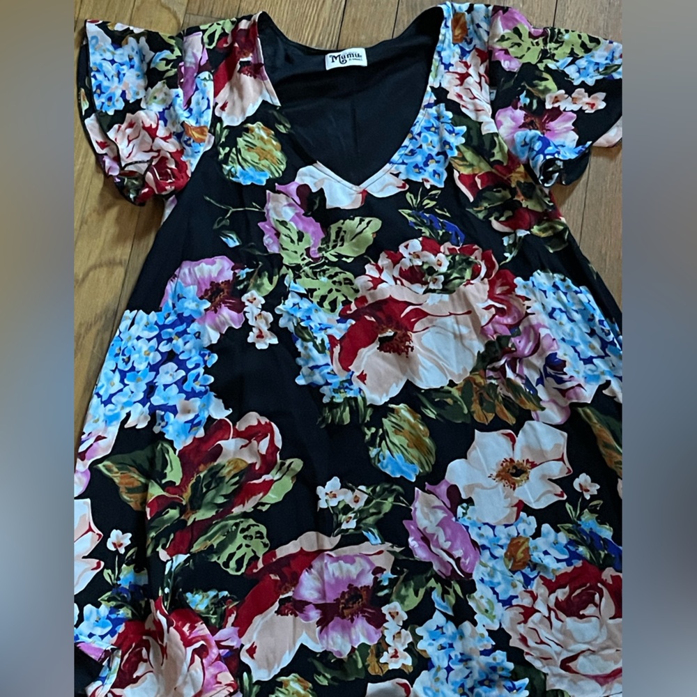 Show me your mumu Kylie xsmall floral printed dress -euc